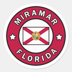 Sticker Rond Miramar Floride