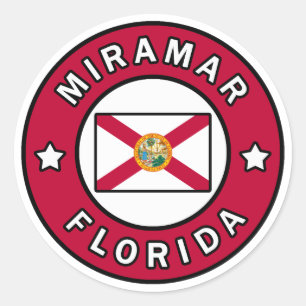 Sticker Rond Miramar Floride