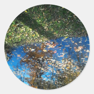 Sticker Rond Miroir Miroir Automne