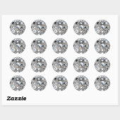 Sticker Rond Miroirs magiques (Feuille)