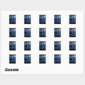 Sticker Rond Mirror Image Hearst Castle Piscine intérieure (Feuille)