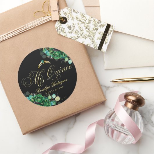 Sticker Rond Mis Quince (Cadeaux)