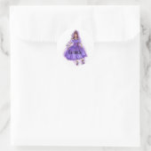 STICKER ROND MIS QUINCE ANOS - PURPLE (Sac)