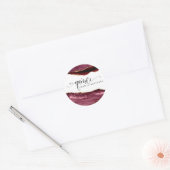 Sticker Rond Mis Quince, Espagnol, Rouge Bourgogne, Agate Berry (Enveloppe)