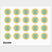 Sticker Rond Mise en conserve | Date | Courgette (Feuille)