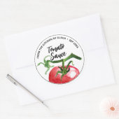 Sticker Rond Mise en conserve de sauce tomate (Enveloppe)