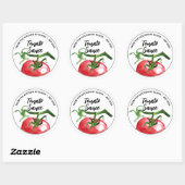 Sticker Rond Mise en conserve de sauce tomate (Feuille)