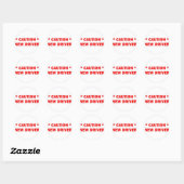 Sticker Rond Mise en garde des nouveaux pilotes (Feuille)