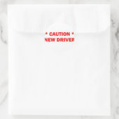 Sticker Rond Mise en garde des nouveaux pilotes (Sac)