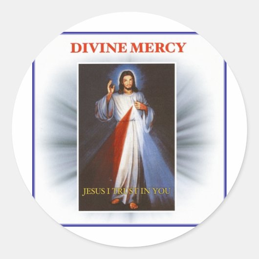 Sticker Rond Miséricorde divine (Devant)