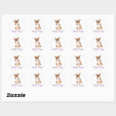 Sticker Rond Miss Chihuahua Chiot Puppy Penser que tu aimes (Feuille)