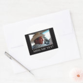 Sticker Rond Miss Me Pourtant, George W Bush (Enveloppe)