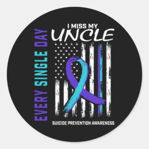 Sticker Rond Miss Mon oncle Prévention du Suicide Amérique