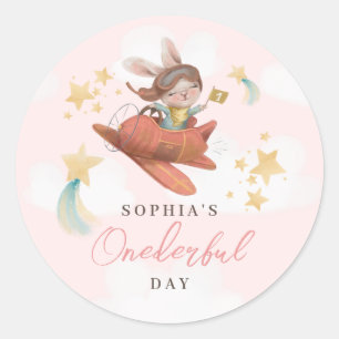 Sticker Rond Miss Onederful Starry 1er anniversaire