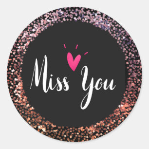 Sticker Rond Miss Toi, parties scintillant et pétillant