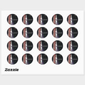 Sticker Rond Mission Apollo 17 Moon (Feuille)