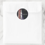 Sticker Rond Mission Apollo 17 Moon (Sac)
