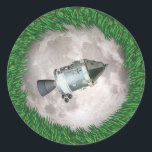 Sticker Rond Mission Apollo 8 Christmas Eve Moon<br><div class="desc">La mission lune historique d'Apollo 8 fut la première fois que des astronautes quittèrent la gravité de la planète Terre et entrèrent en orbite autour de notre satellite naturel, la Lune. Ces explorateurs intrépides ont fait une émission de la veille de Noël en 1968, en lisant le Livre de la...</div>