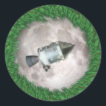 Sticker Rond Mission Apollo 8 Christmas Eve Moon<br><div class="desc">La mission lune historique d'Apollo 8 fut la première fois que des astronautes quittèrent la gravité de la planète Terre et entrèrent en orbite autour de notre satellite naturel, la Lune. Ces explorateurs intrépides ont fait une émission de la veille de Noël en 1968, en lisant le Livre de la...</div>