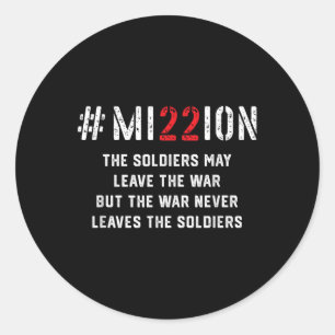 Sticker Rond Mission Sauver 22 Un Vétéran Vit un jour Avocat Su