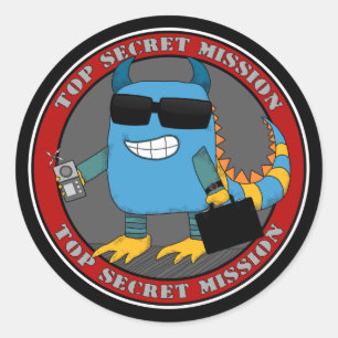 STICKER ROND MISSION SECRET