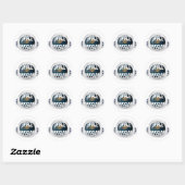 Sticker Rond Mission spatiale (Feuille)