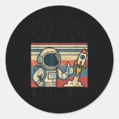 Sticker Rond Mission Third 3rd Grade Accepted Astronaut (Devant)