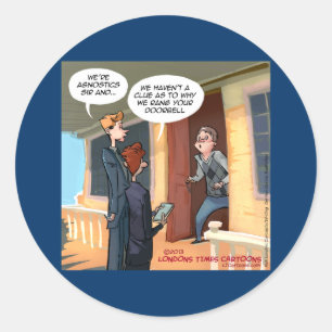 Sticker Rond Missionnaires agnostiques drôles