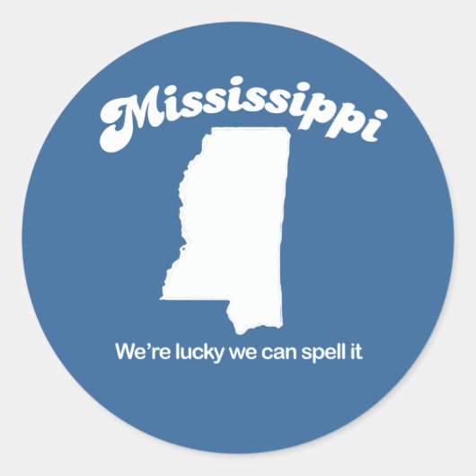Sticker Rond Mississippi - Spell it T-shirt (Devant)
