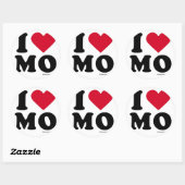 STICKER ROND MISSOURI - "I LOVE MO" "I LOVE MISSOURI" (Feuille)