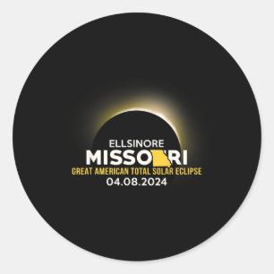 Sticker Rond Missouri Mo Total Solar Eclipse 2024