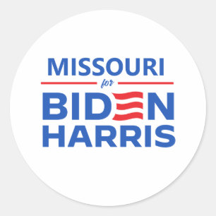 Sticker Rond Missouri pour Biden Harris