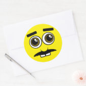 Sticker Rond Mister Clueless Emoji Face (Enveloppe)