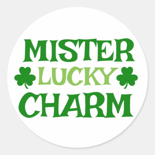 Sticker Rond Mister Lucky Charm 🍀 (Devant)
