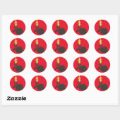 Sticker Rond Mistletoe (Feuille)