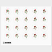 Sticker Rond Mistletoe (Feuille)
