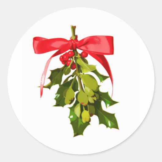 Sticker Rond mistletoe (Devant)