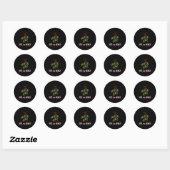 Sticker Rond Mistletoe And Christmas Kiss Me Quick (Feuille)