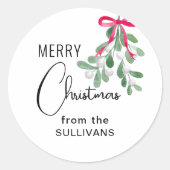 Sticker Rond Mistletoe de Noël (Devant)