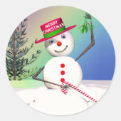 Sticker Rond Mistletoe de retenue des neiges (Devant)