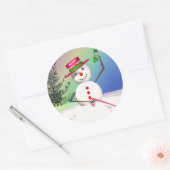 Sticker Rond Mistletoe de retenue des neiges (Enveloppe)