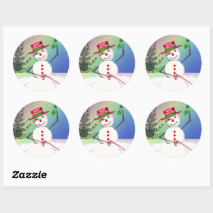 Sticker Rond Mistletoe de retenue des neiges