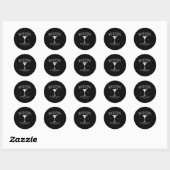 Sticker Rond Mistletoe Et Martinis Tail Christmas Espresso Mar (Feuille)