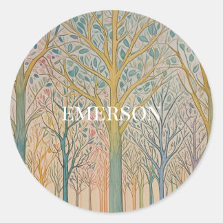 Sticker Rond Misty Reverie