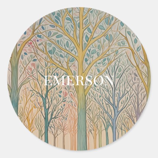 Sticker Rond Misty Reverie (Devant)