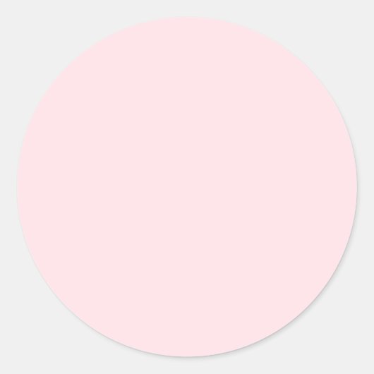Sticker Rond Misty Rose clair bébé rose couleur solide Arrière  (Devant)