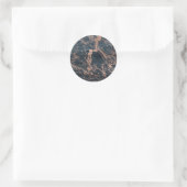 Sticker Rond Misty Rustic Bleu & Rose Or rose Glam Marbre (Sac)