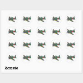 Sticker Rond mitsubishi zéro (Feuille)