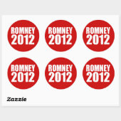 STICKER ROND MITT ROMNEY 2012 (Feuille)