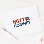 Sticker Rond Mitt Romney GOP (Enveloppe)